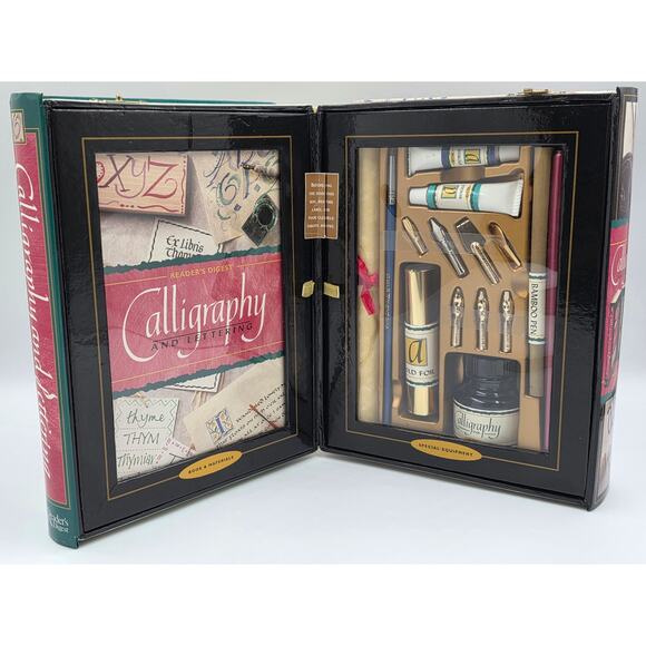 Calligraphy & Letters Beginners Kit Set Pen Ink How To Project Book - Picture 6 of 7